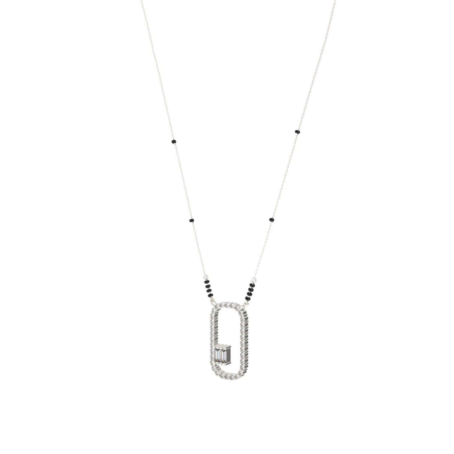 Classic 925 Sterling Silver Gold Plated CZ Stone Or Mangalsutra for Women By Kesardeep